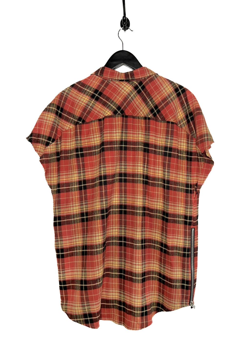 Fear Of God Fourth Collection Red Yellow Flannel Sleeveless Shirt