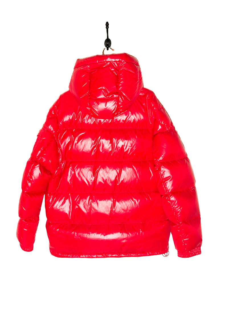 Moncler Écrins Red Glossy Laqué Down Puffer Jacket