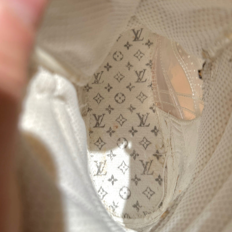 Baskets montantes rare Louis Vuitton Trainer 408 transparent