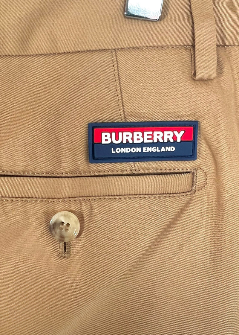 Burberry Beige Logo Appliqué Chinos Bermuda Shorts