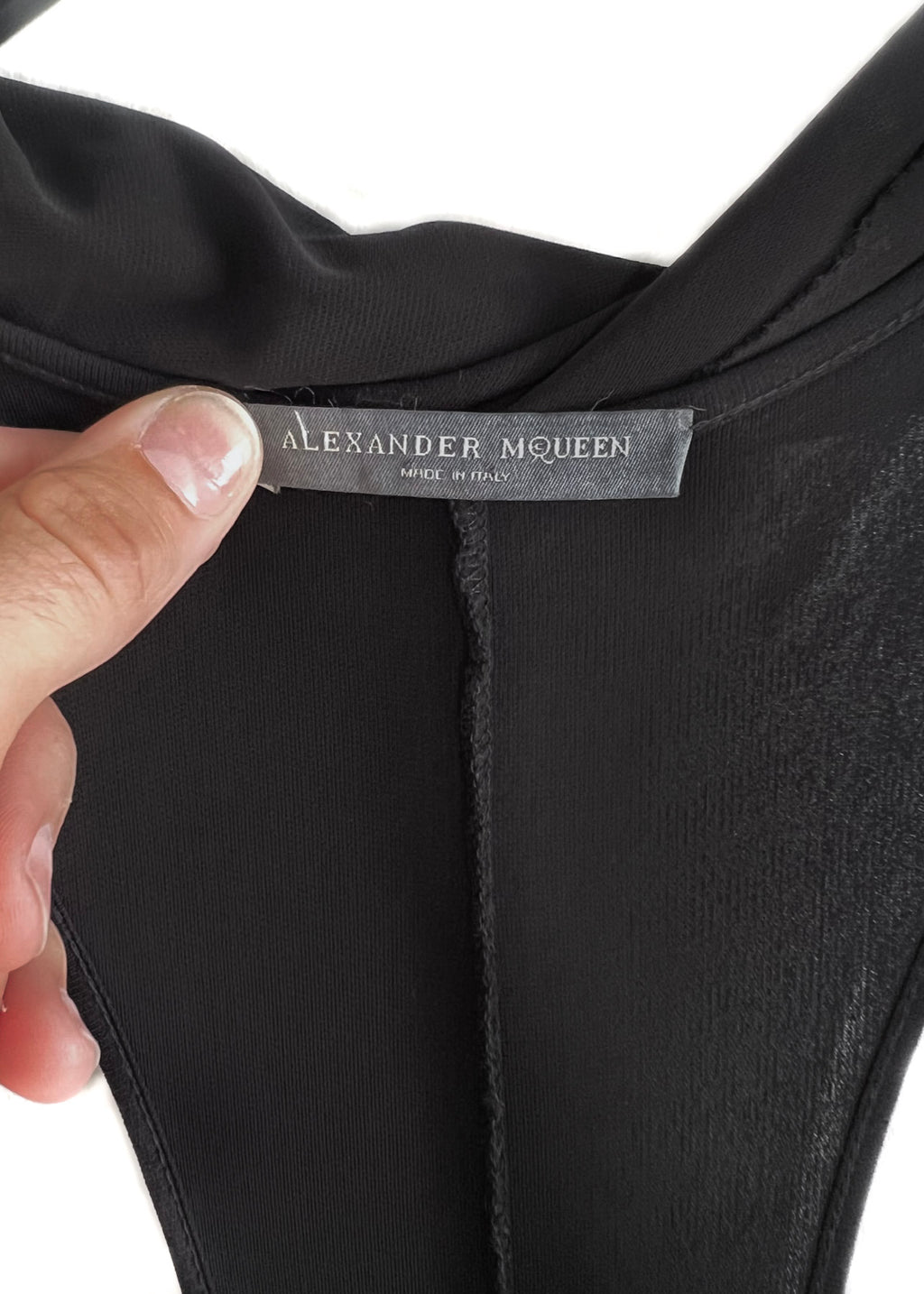Alexander McQueen Black Scarf Dress