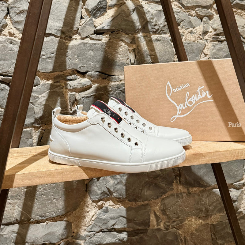 Christian Louboutin White F.A.V. Fique A Vontade Low-top Sneakers