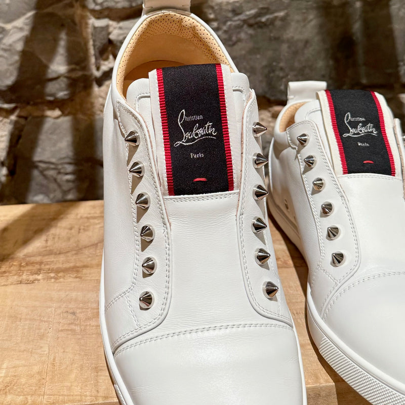 Christian Louboutin White F.A.V. Fique A Vontade Low-top Sneakers