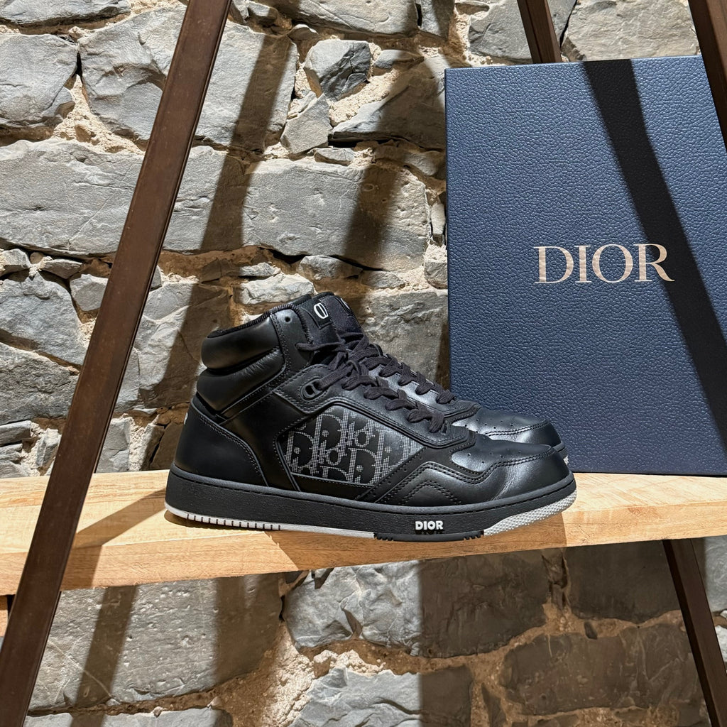 Dior B27 Oblique Galaxy Black High-top Sneakers