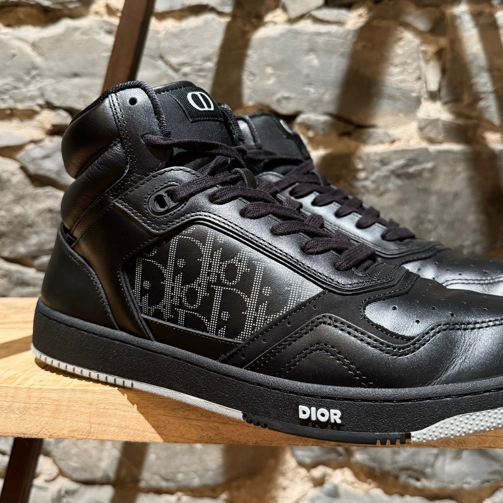 Dior B27 Oblique Galaxy Black High-top Sneakers