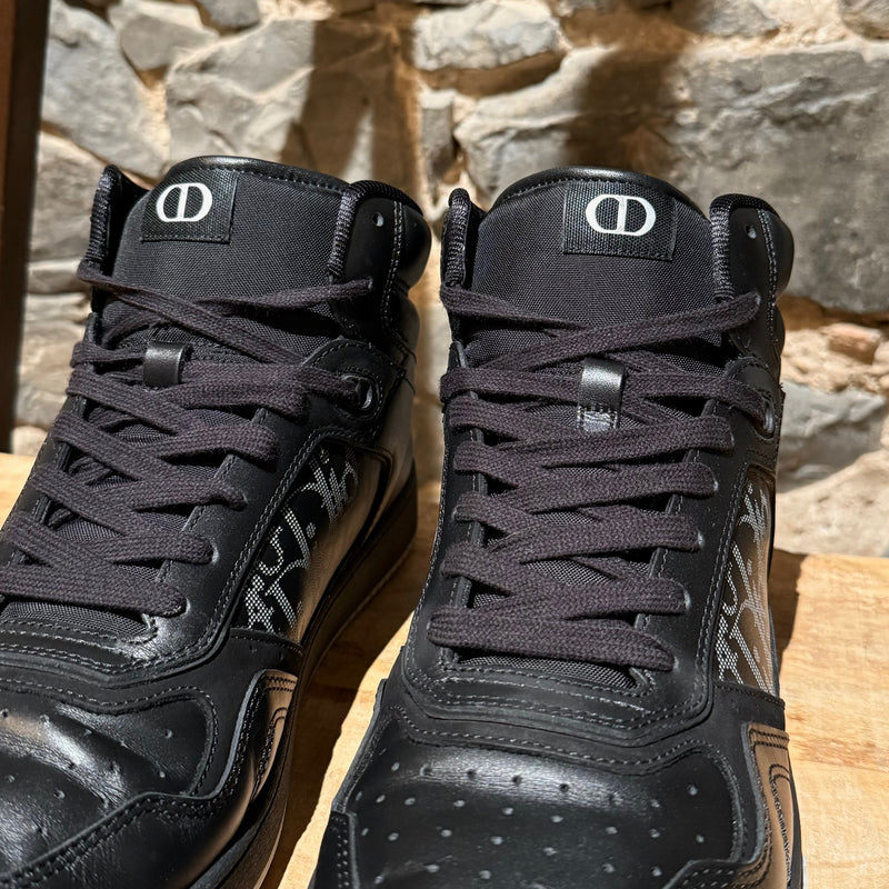 Dior B27 Oblique Galaxy Black High-top Sneakers