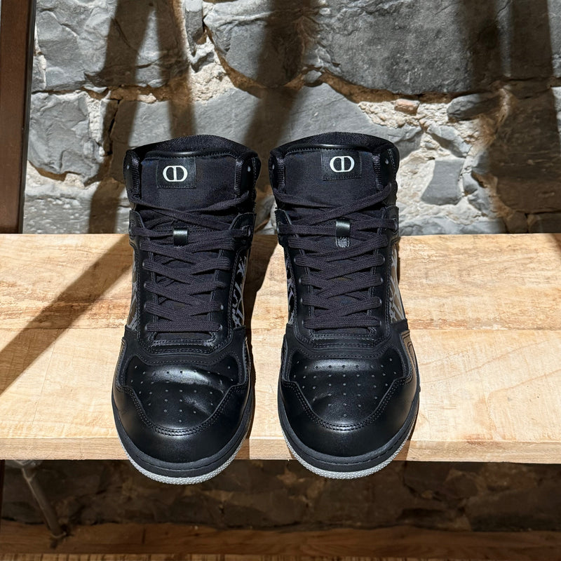 Dior B27 Oblique Galaxy Black High-top Sneakers