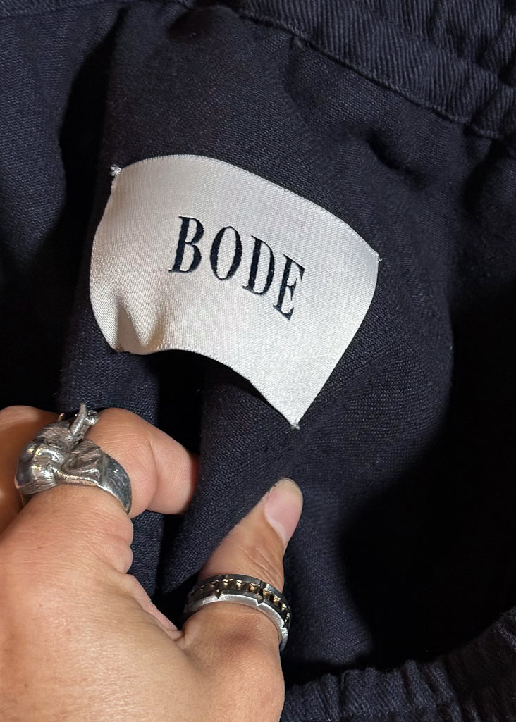 Bode Pony Appliqué Navy Blue Shorts