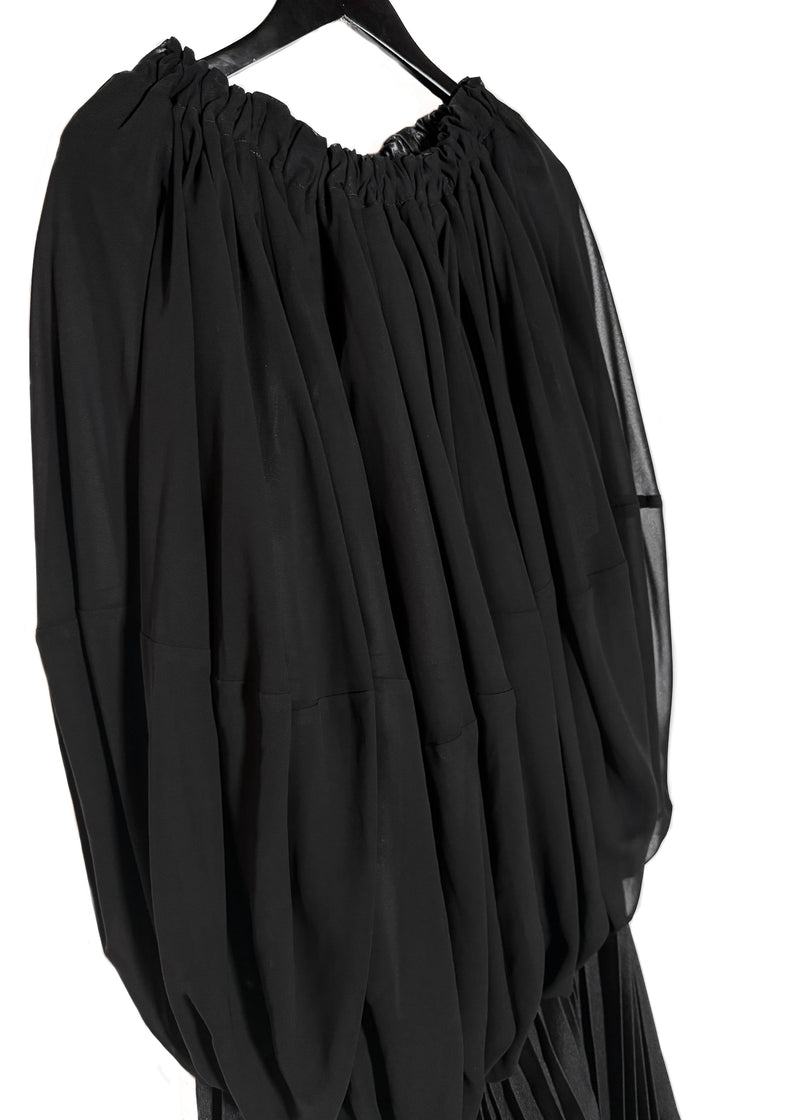 Comme Des Garçons FW2020 Black Pleated Tent Dress