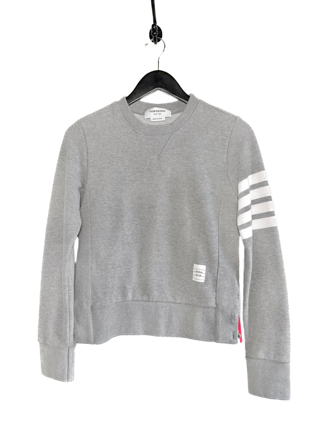 Thom Browne Grey 4-bar Cotton Sweatshirt