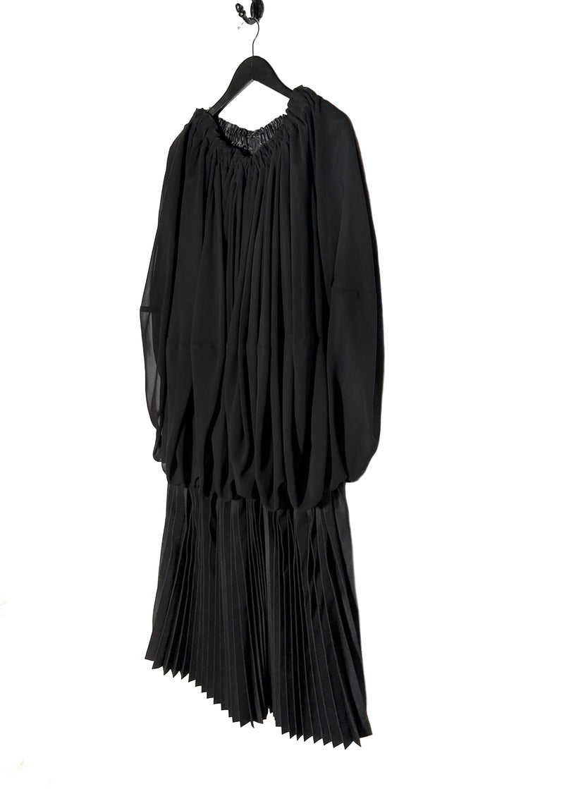 Comme Des Garçons FW2020 Black Pleated Tent Dress