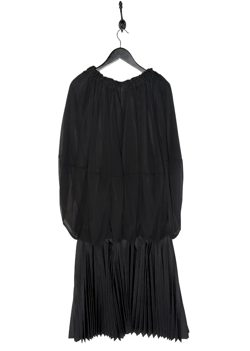 Comme Des Garçons FW2020 Black Pleated Tent Dress