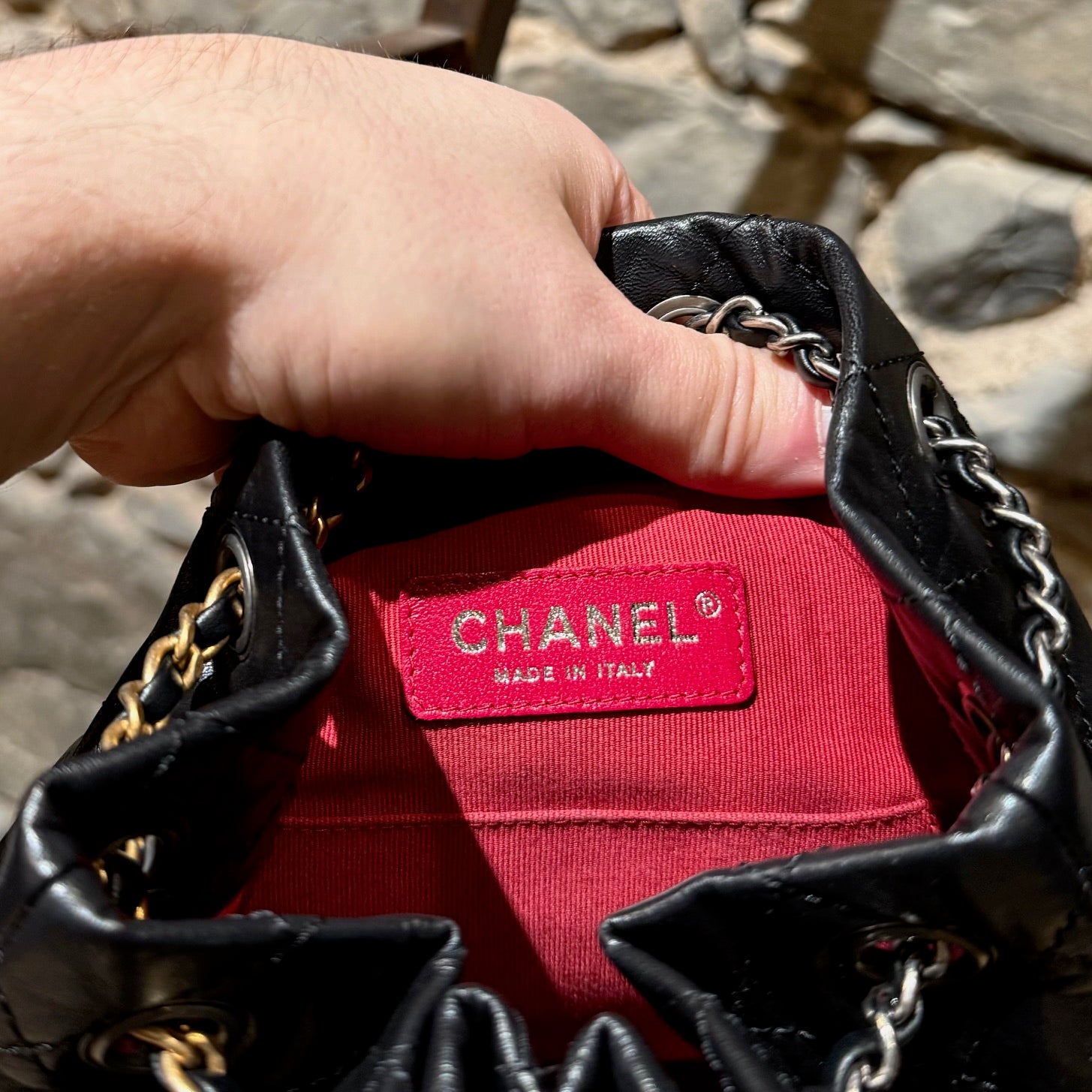 chanel gabrielle backpack mini Chanel Black Lambskin Small Gabrielle Backpack Bag – Boutique LUC.S