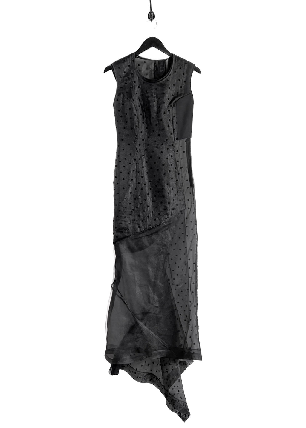 Comme Des Garçons Vintage 1997 Black Polka Dot Panel Sheer Dress