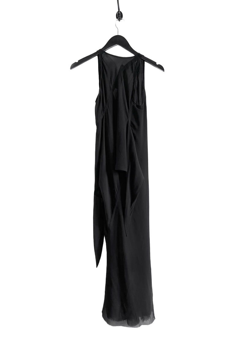 Rick Owens 2009 Crust Black Silk Dress