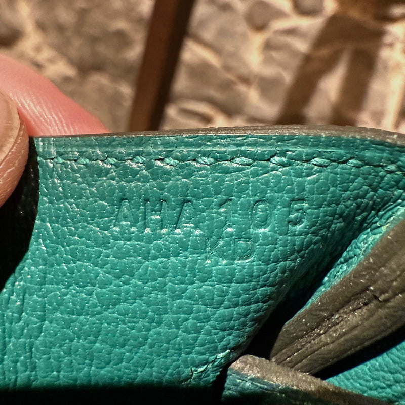 Hermès Malachite Green Togo Leather GHW Birkin 30 Bag