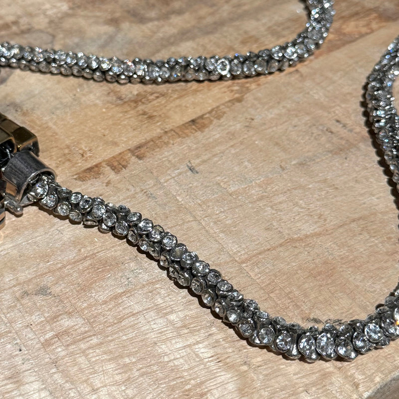 Collier sautoir orné de pierres en cristal Dries Van Noten