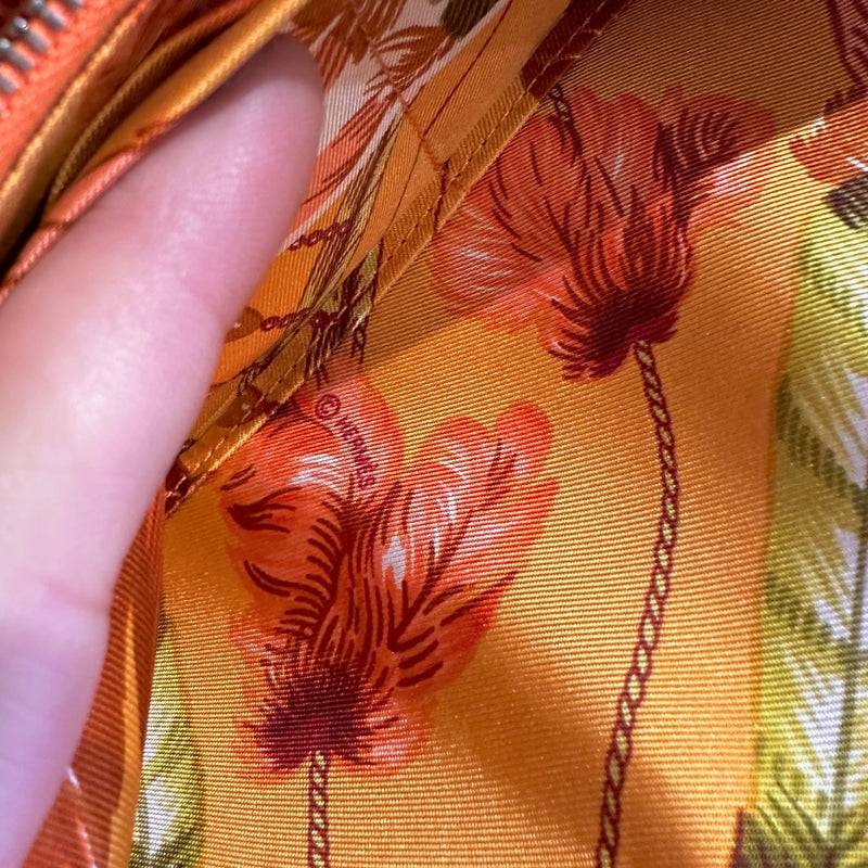 Portefeuille zippé Hermès Silk'in Classic en cuir Epsom orange
