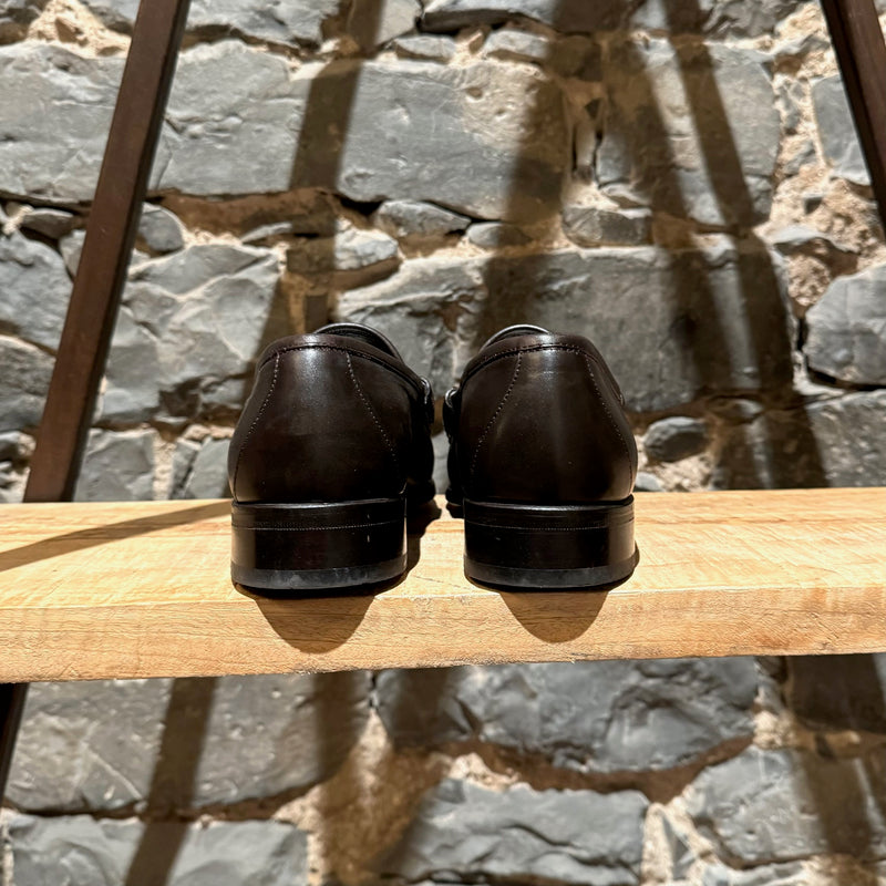 Mocassins à mors en cuir marron Gucci