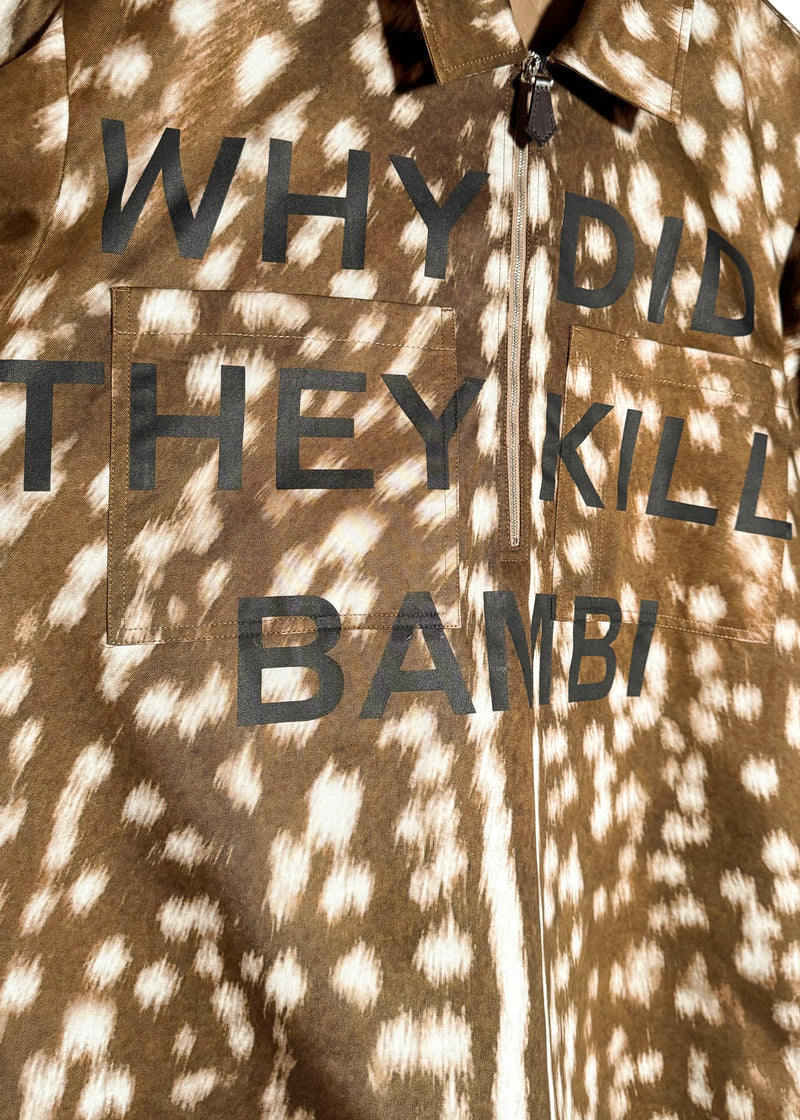 Burberry "Who Killed Bambi?" Runway Deer Printed Shirt