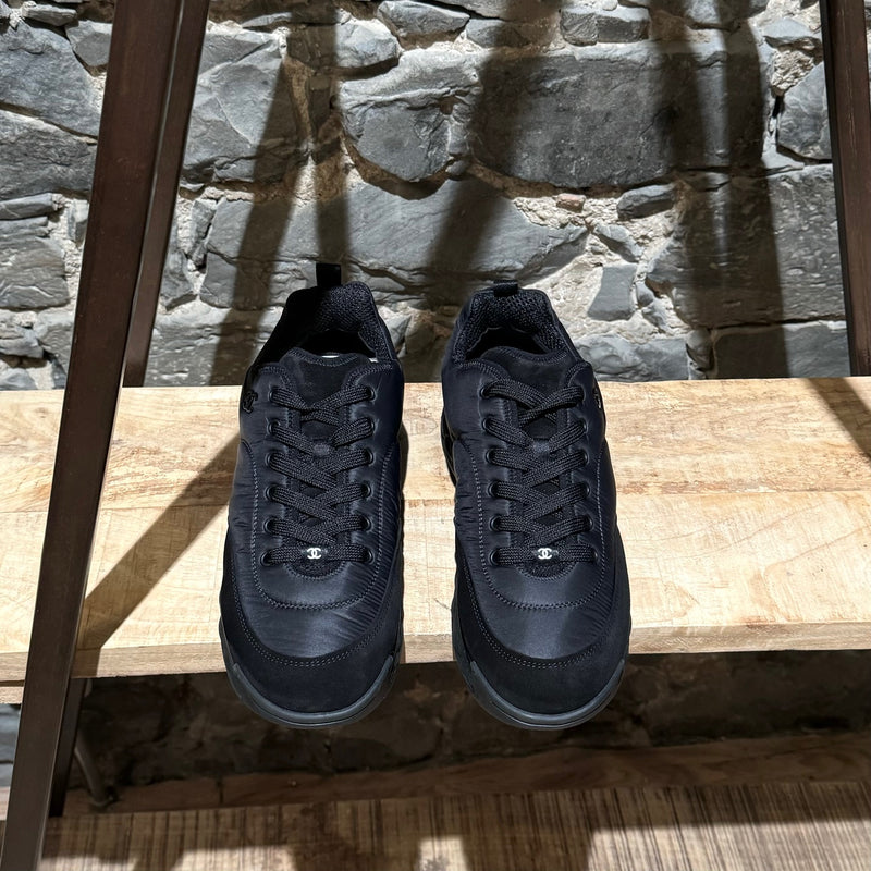 Chanel Black Nylon CC Sneakers