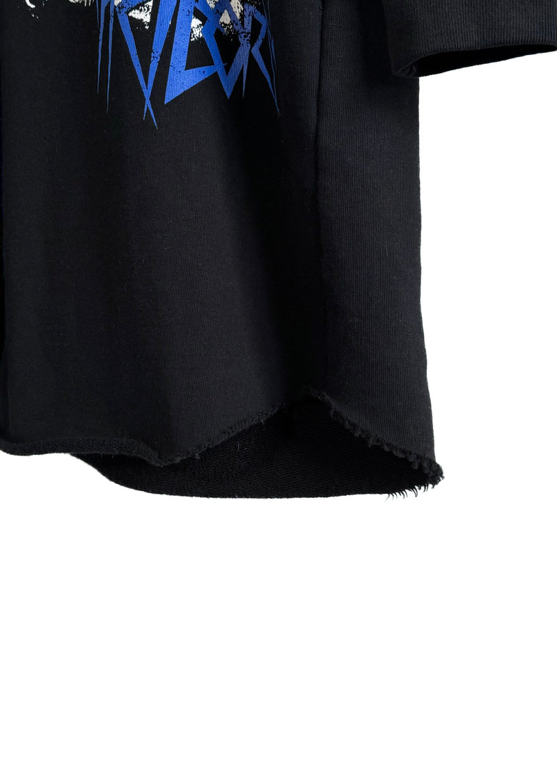 Robe à capuche noire gothique Capricorne avec logo imprimé Givenchy