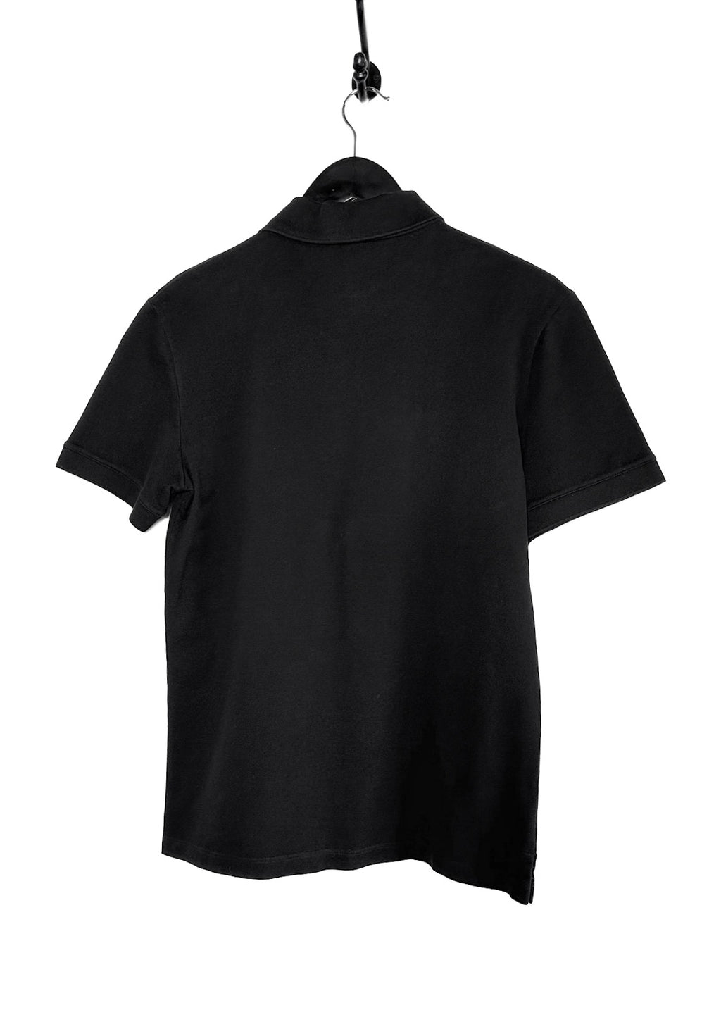 Alexander McQueen Black Skull Embroidered Piqué Polo Shirt