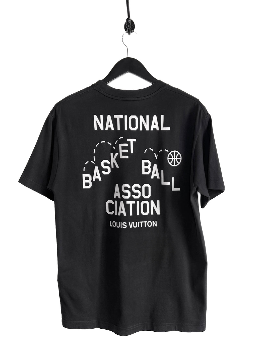 Louis Vuitton X NBA Black LV Front-and-Back Print National Association T-shirt