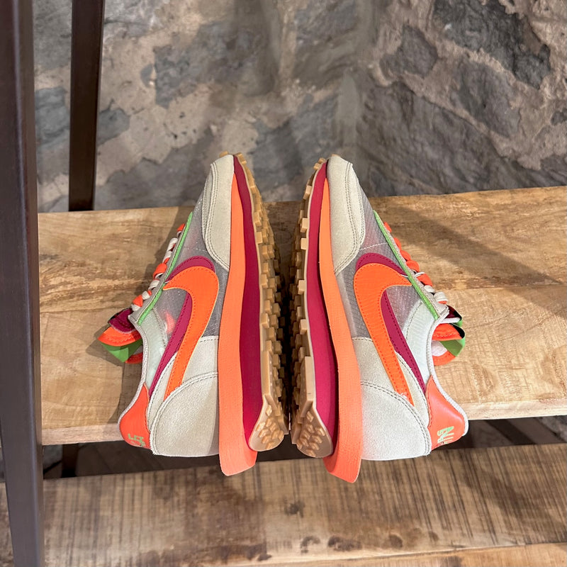 Nike X Sacai X Clot Net Orange Sneakers