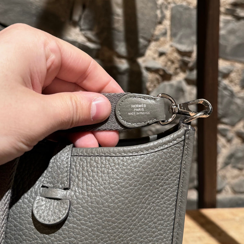 Hermès Gris Meyer Evelyne TPM 16 Crossbody Bag