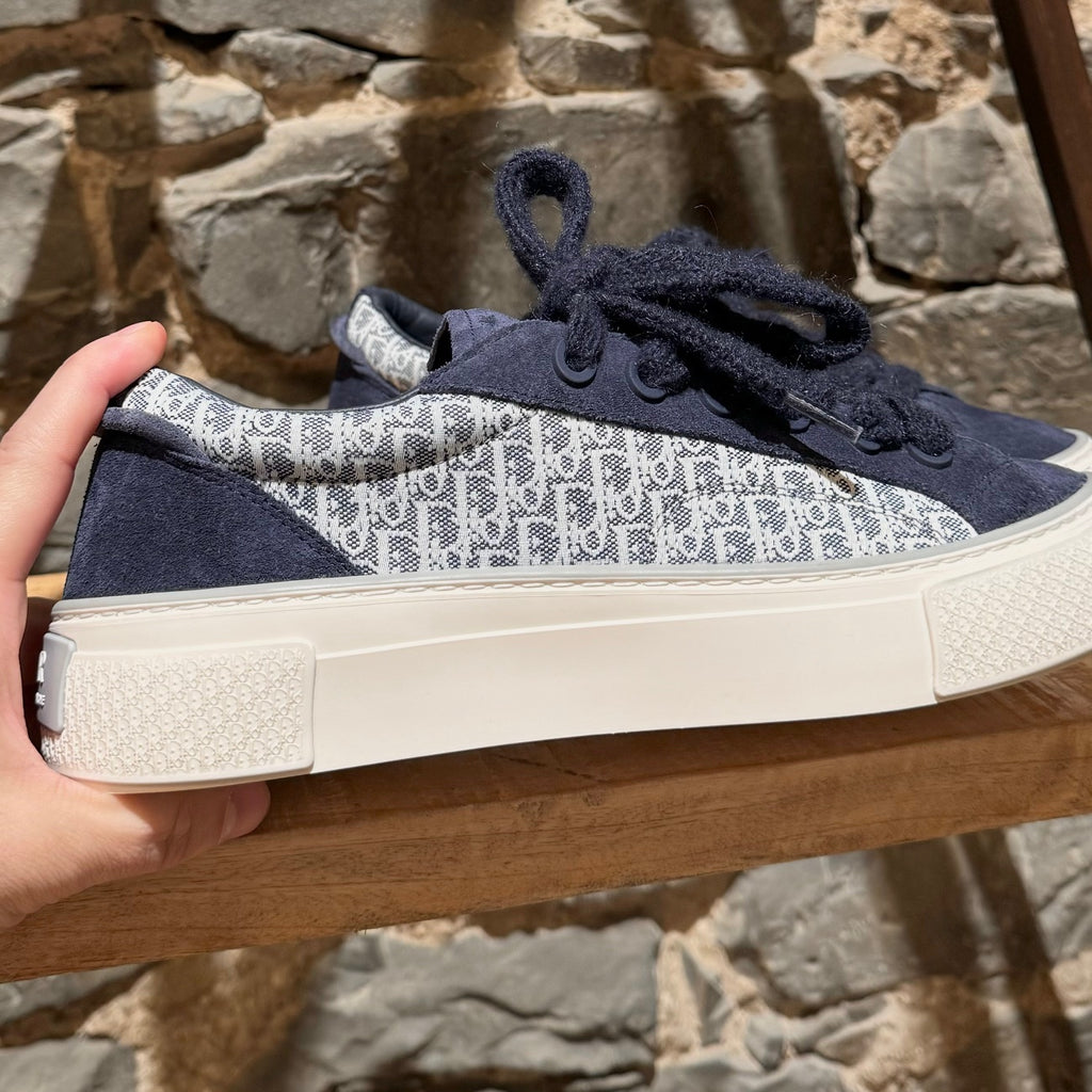 Dior B33 Blue Oblique Denim Low-top Sneakers