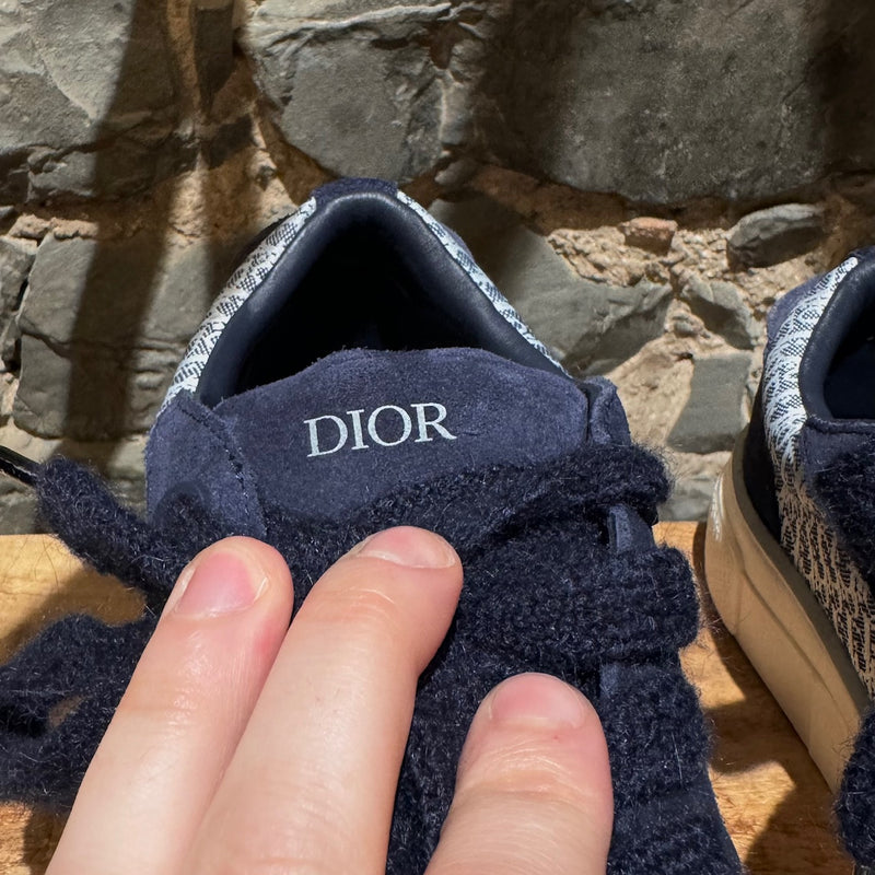 Dior B33 Blue Oblique Denim Low-top Sneakers