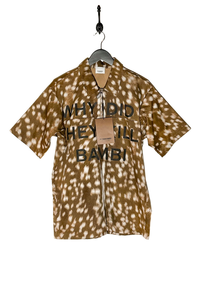 Chemise à imprimé cerf Burberry « Who Killed Bambi? »