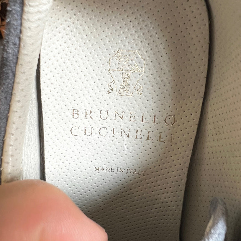 Brunello Cucinelli Blue Suede Low-top Sneakers