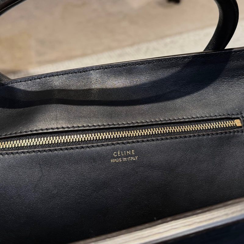 Céline Midnight Blue Croc Embossed Nubuck Small Tie Knot Tote Bag