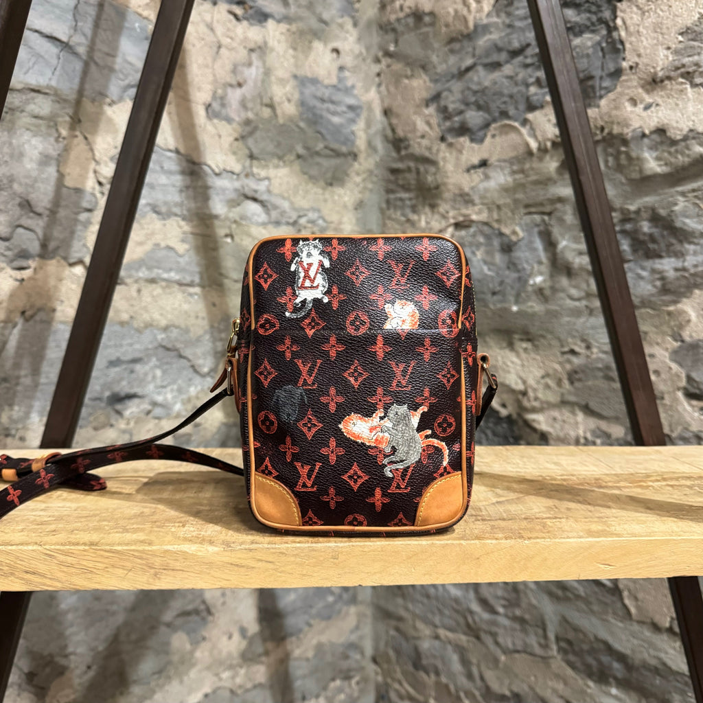 Louis Vuitton X Grace Coddington 2018 Catogram Paname MM Crossbody Bag