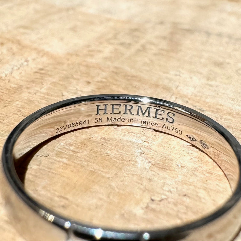 Hermès Ever Herakles White Gold Band Ring