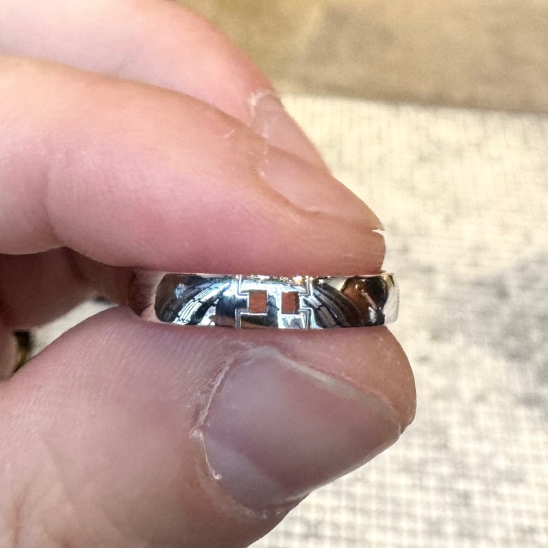 Hermès Ever Herakles White Gold Band Ring