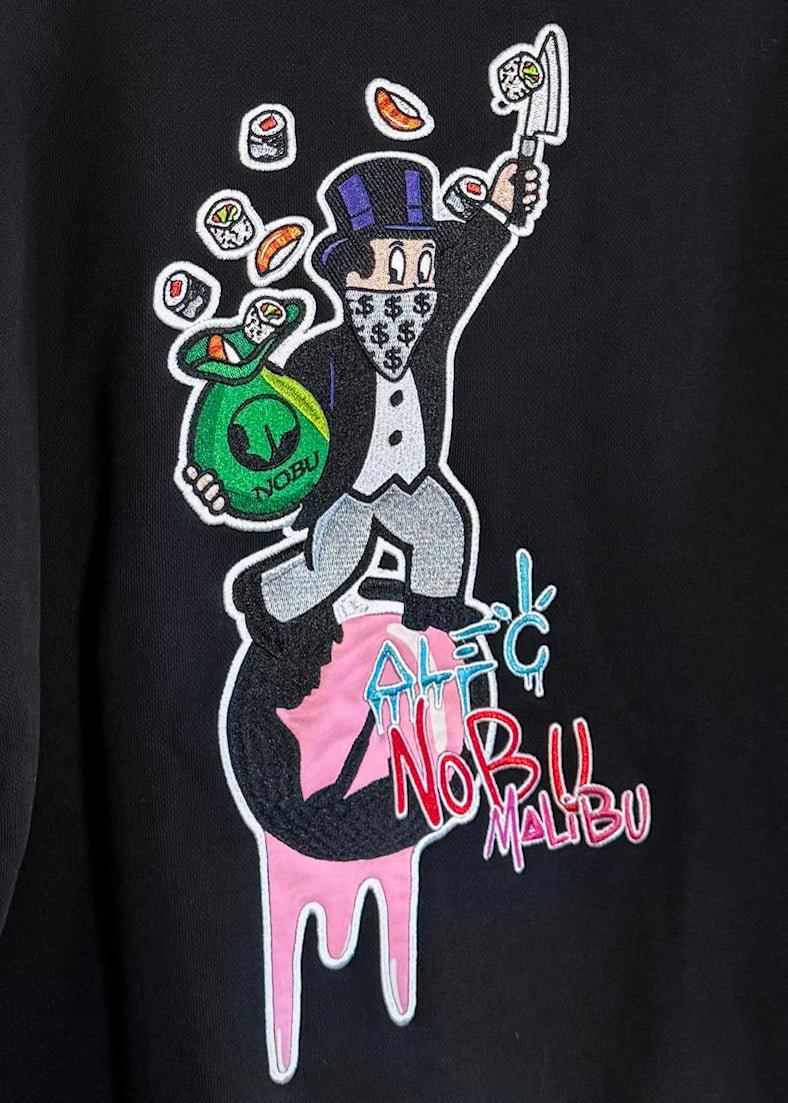 Sweat à capuche noir﻿ Alec Monopoly Nobu Malibu