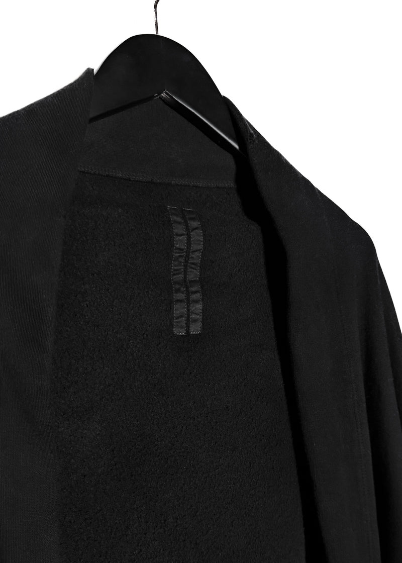 Rick Owens DRKSHDW Black Jersey Open Cardigan Sweater