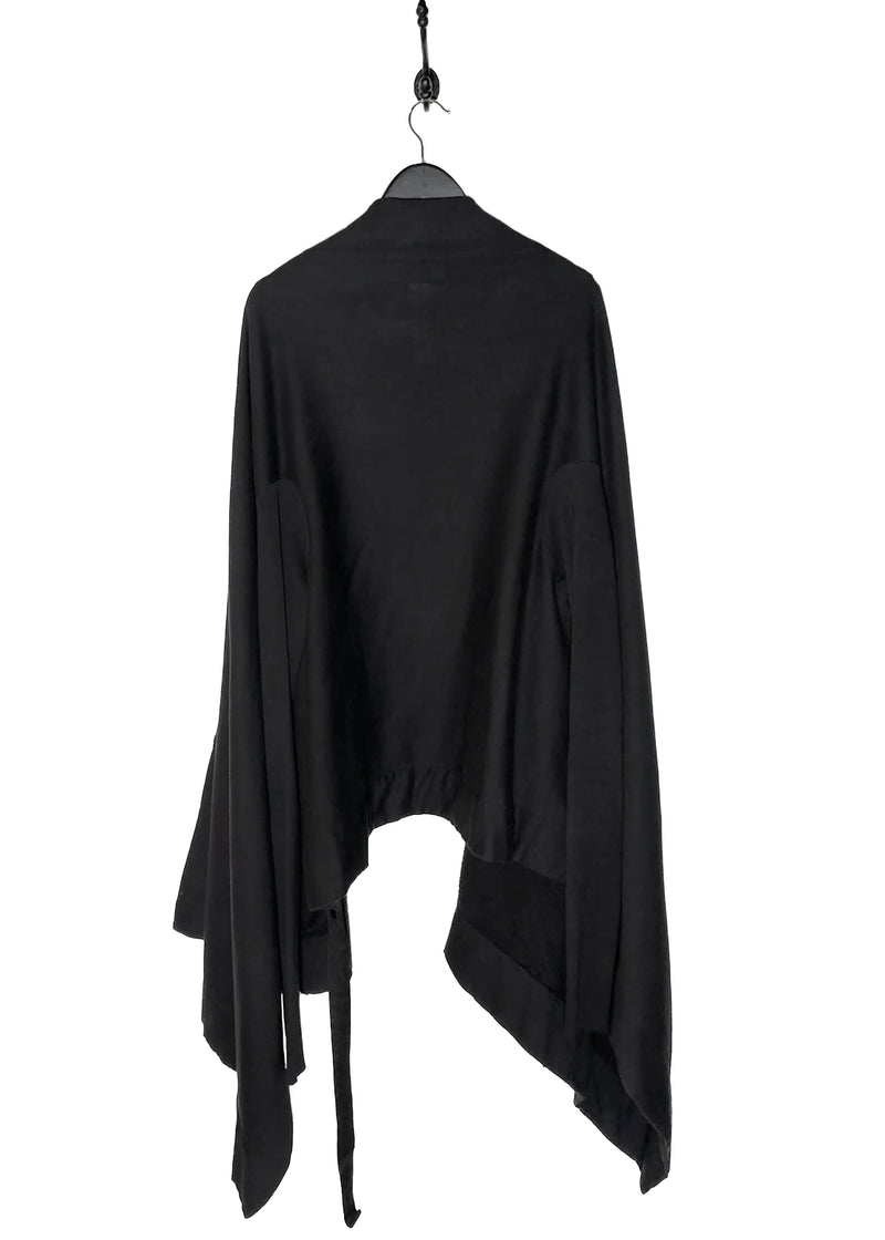 Rick Owens DRKSHDW Black Jersey Open Cardigan Sweater