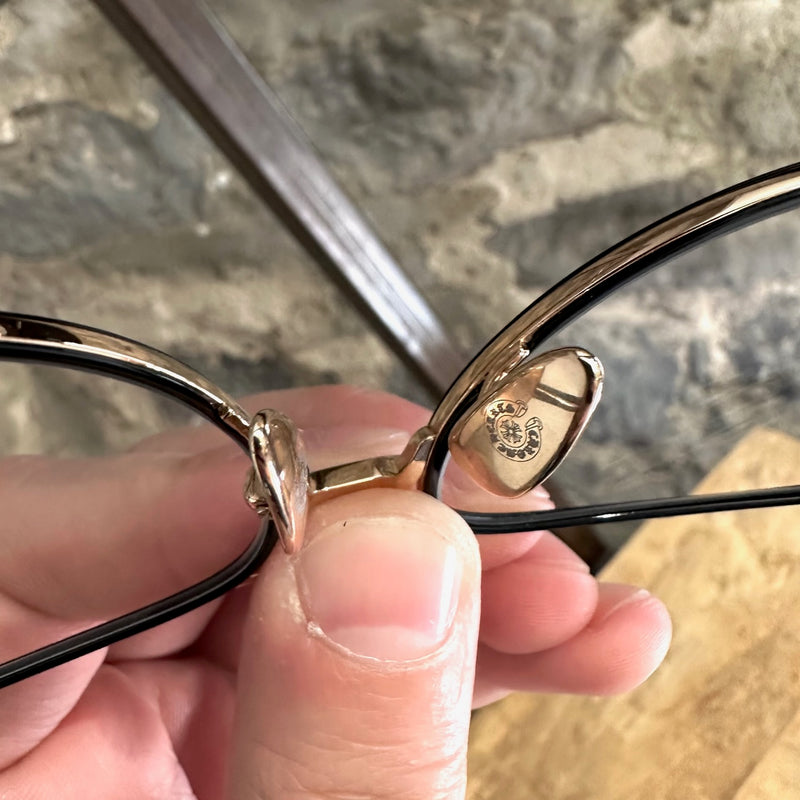 Chrome Hearts Bone Prone V Gold Plated Glasses