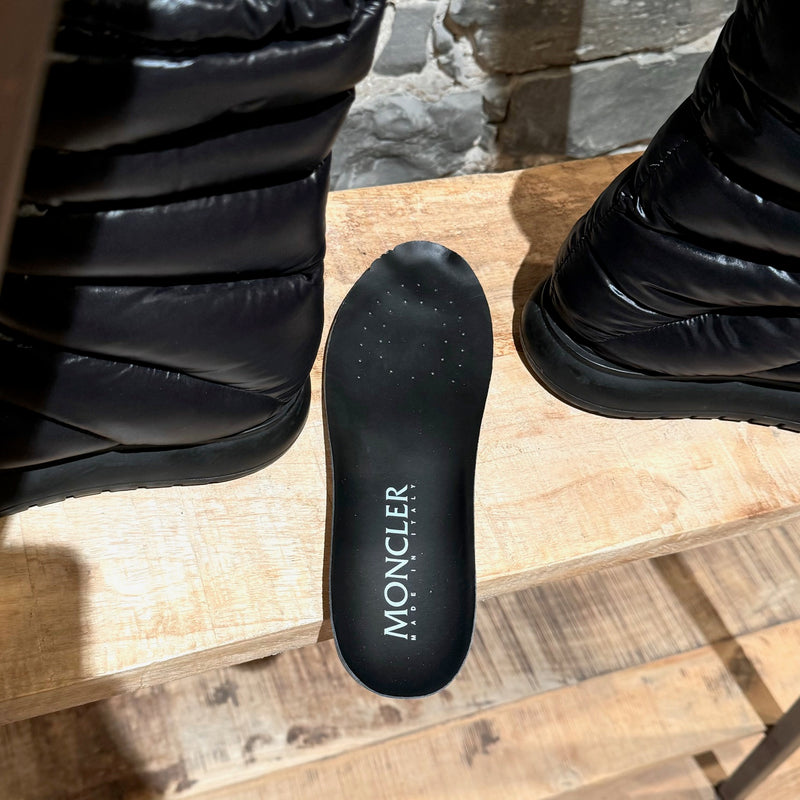 Bottes matelassées noires Gaia de Moncler