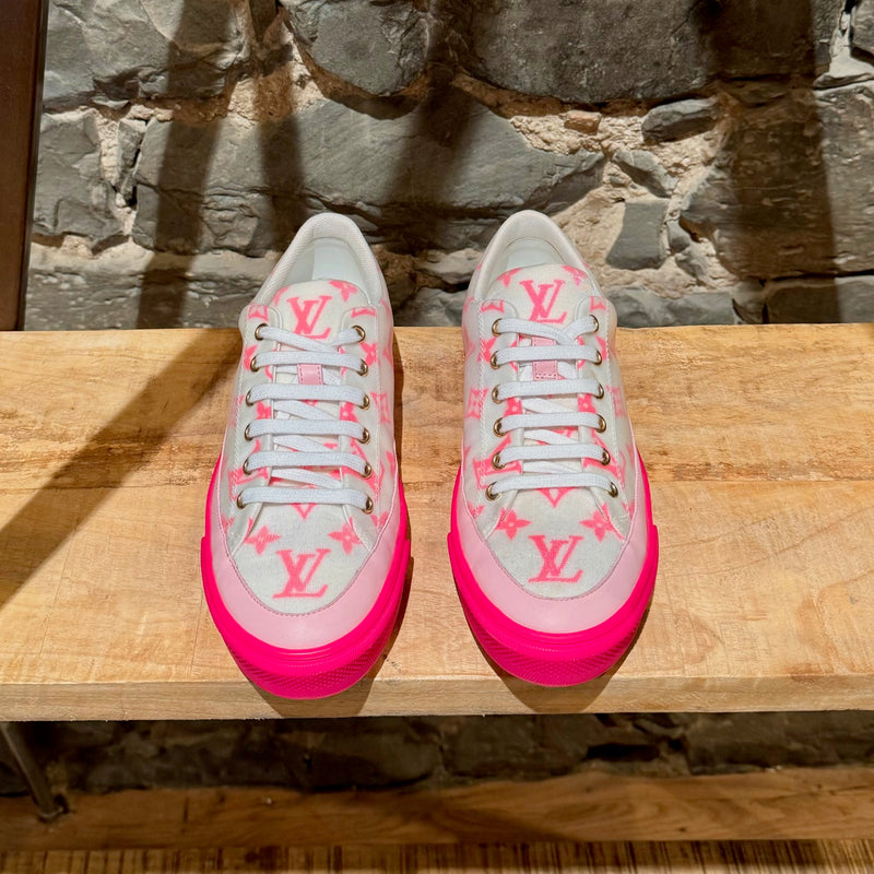 Louis Vuitton 2019 Technical Fabric Stellar Monogram White Pink Low-top Sneakers