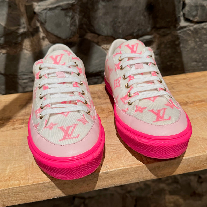 Louis Vuitton 2019 Technical Fabric Stellar Monogram White Pink Low-top Sneakers