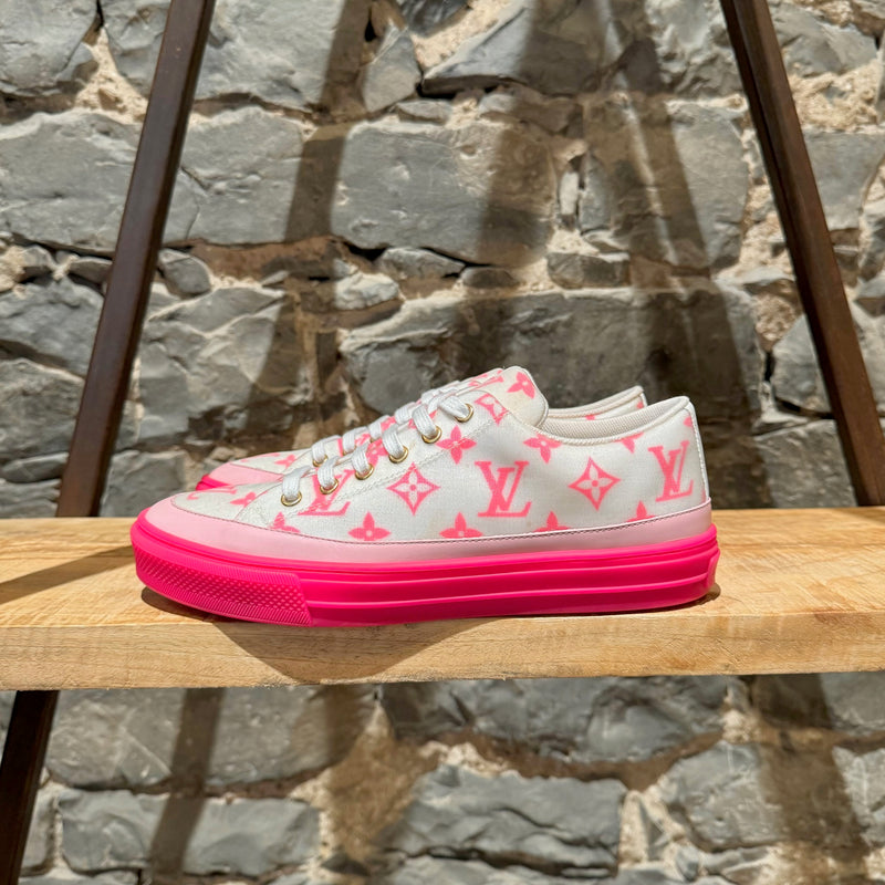 Louis Vuitton 2019 Technical Fabric Stellar Monogram White Pink Low-top Sneakers