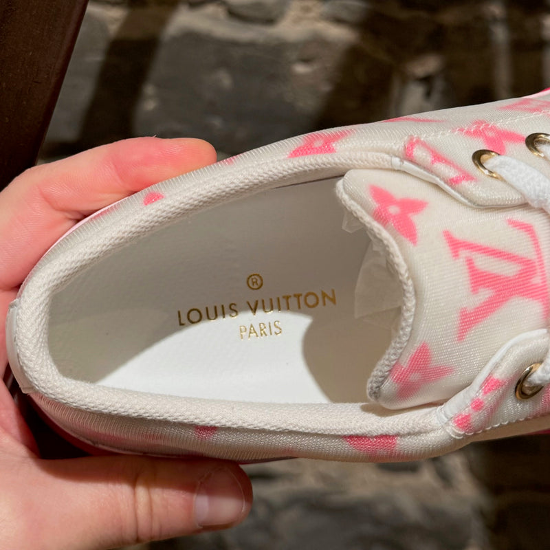 Louis Vuitton 2019 Technical Fabric Stellar Monogram White Pink Low-top Sneakers