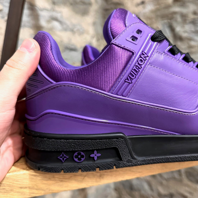 Louis Vuitton Purple Leather Tonal Trainer Low-top Sneakers