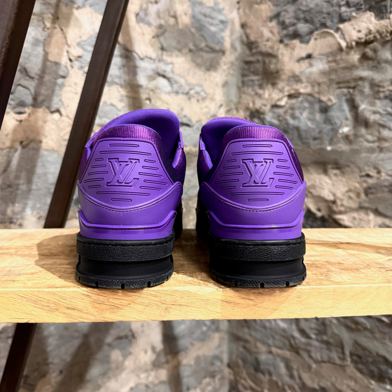 Louis Vuitton Purple Leather Tonal Trainer Low-top Sneakers