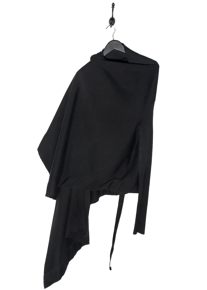 Rick Owens DRKSHDW Black Jersey Open Cardigan Sweater